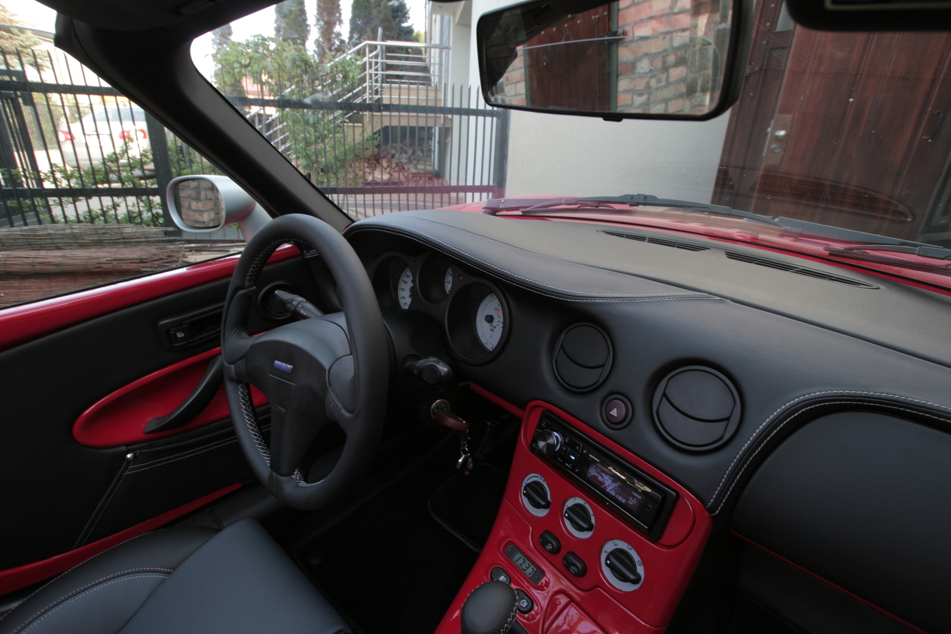 Obszycie kokpitu Fiat Barchetta
